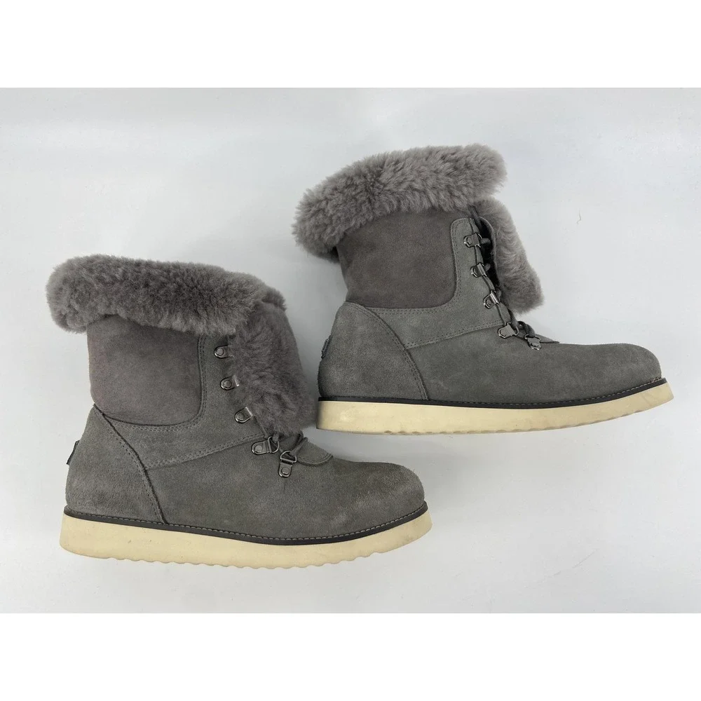 Australia Luxe Collective Boots Womens 11 Gray Yael Sheepskin Shearling‎ Winter